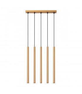 Pastelo Modern Bar Pendant Ceiling Light Gold 5x G9-1