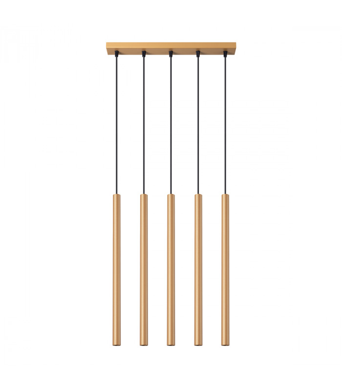 Pastelo Modern Bar Pendant Ceiling Light Gold 5x G9-1