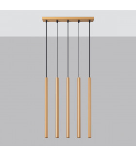 Pastelo Modern Bar Pendant Ceiling Light Gold 5x G9-2