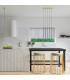 Pastelo Modern Bar Pendant Ceiling Light Gold 5x G9-8