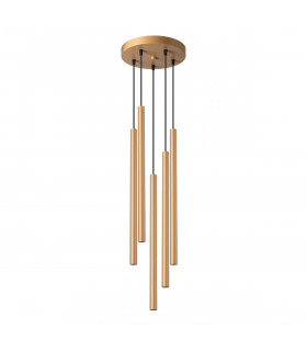 Pastelo Modern Cluster Pendant Ceiling Light Gold 5x G9-1