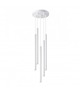 Pastelo Modern Cluster Pendant Ceiling Light White 5x G9-1