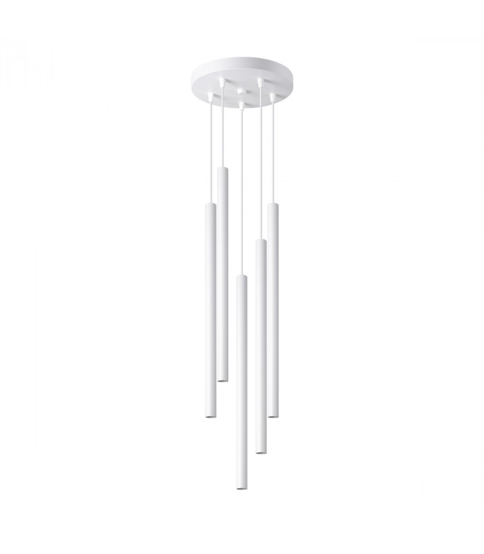 Pastelo Modern Cluster Pendant Ceiling Light White 5x G9-1
