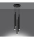 Pastelo Modern Cluster Pendant Ceiling Light Black 5x G9-3