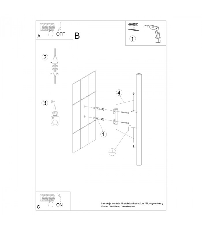 Pastelo Modern Up & Down Wall Lamp Black 2x G9-6
