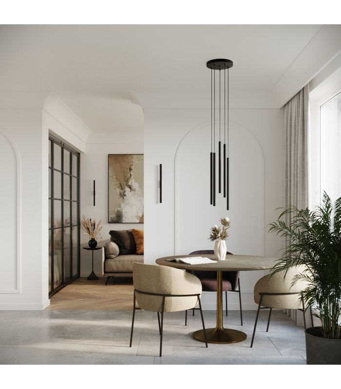 Pastelo Modern Up & Down Wall Lamp Black 2x G9-7