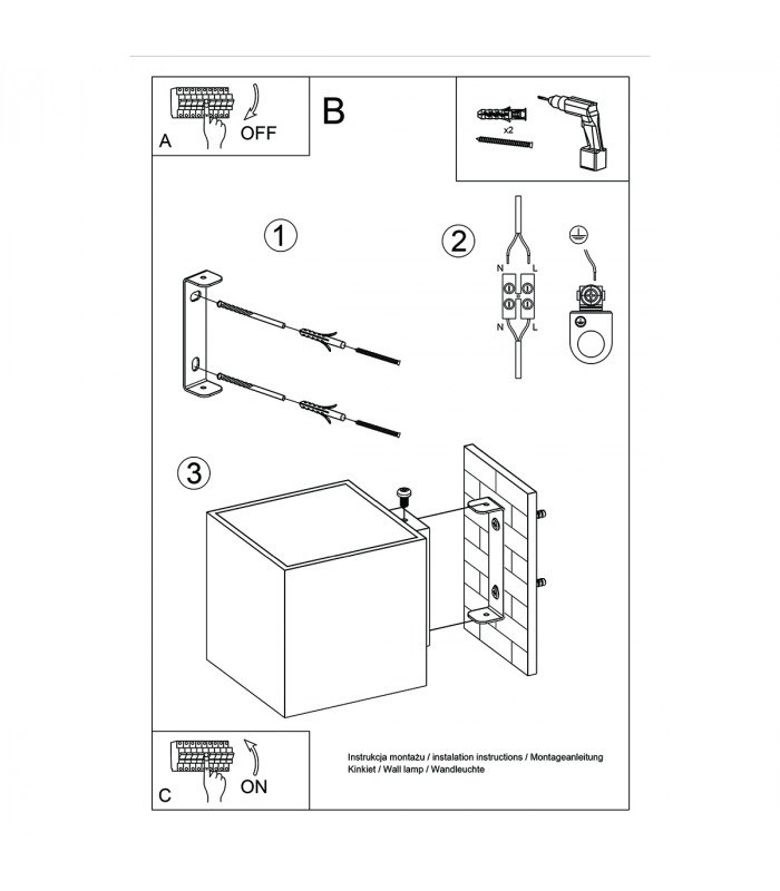 Quad Minimalistic Up & Down Wall Lamp Gold 1x G9-6