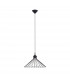 Eda Industrial Wire Frame Pendant Ceiling Light Black 1x E27-1