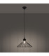 Eda Industrial Wire Frame Pendant Ceiling Light Black 1x E27-3