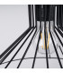 Eda Industrial Wire Frame Pendant Ceiling Light Black 1x E27-4