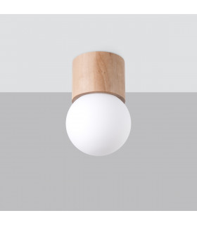Boomo 19cm Modern Surface Mounted Downlight Wood 1x G9-2