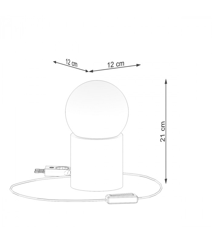 Boomo Modern Globe Table Lamp Wood 1x G9-5