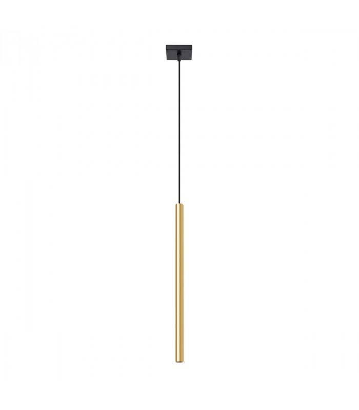Pastelo Modern Slim Pendant Ceiling Light Polished Gold 1x G9-1