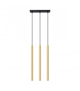 Pastelo Modern Bar Pendant Ceiling Light Polished Gold 3x G9-1