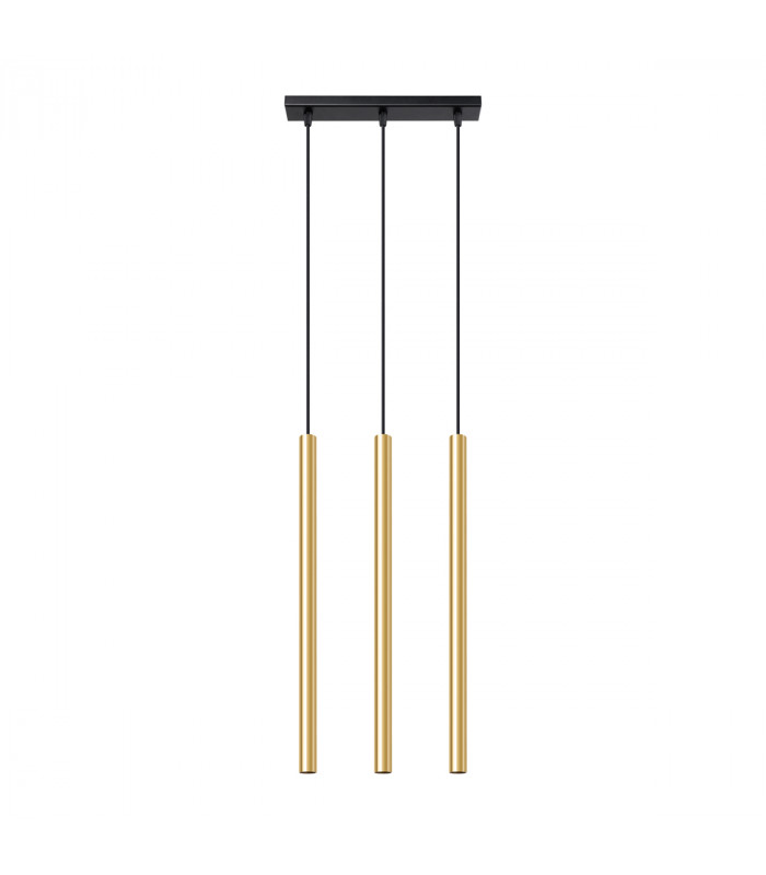 Pastelo Modern Bar Pendant Ceiling Light Polished Gold 3x G9-1