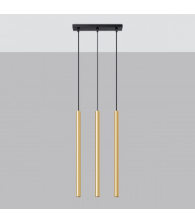Pastelo Modern Bar Pendant Ceiling Light Polished Gold 3x G9-2