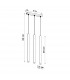 Pastelo Modern Bar Pendant Ceiling Light Polished Gold 3x G9-5