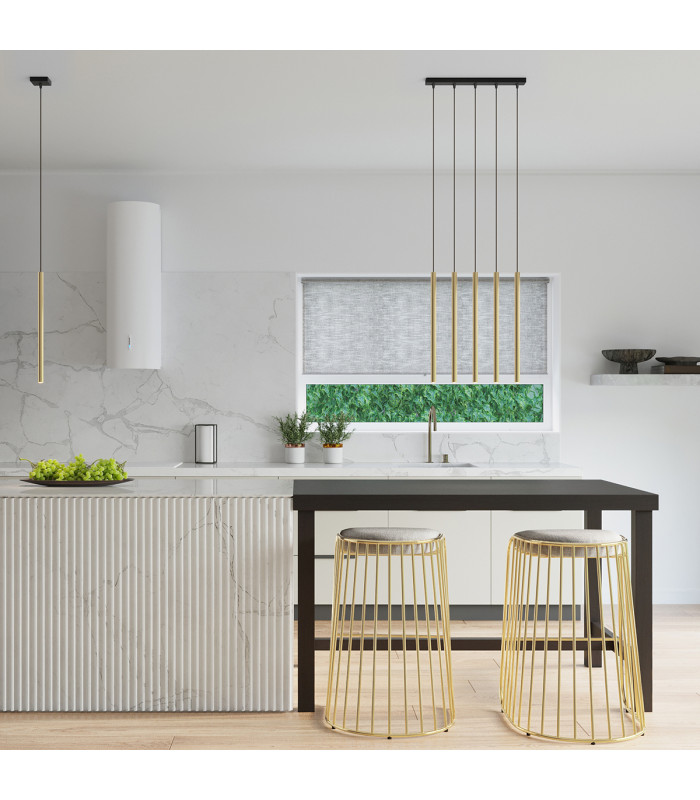 Pastelo Modern Bar Pendant Ceiling Light Polished Gold 3x G9-8