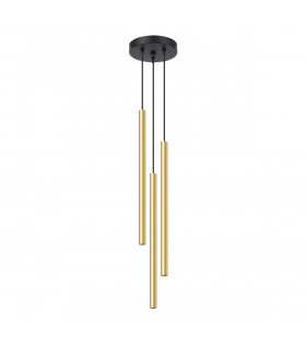 Pastelo Modern Cluster Pendant Ceiling Light Polished Gold 3x G9-1