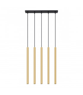 Pastelo Modern Bar Pendant Ceiling Light Polished Gold 5x G9-1