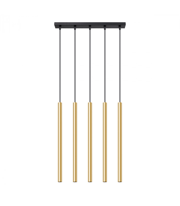 Pastelo Modern Bar Pendant Ceiling Light Polished Gold 5x G9-1