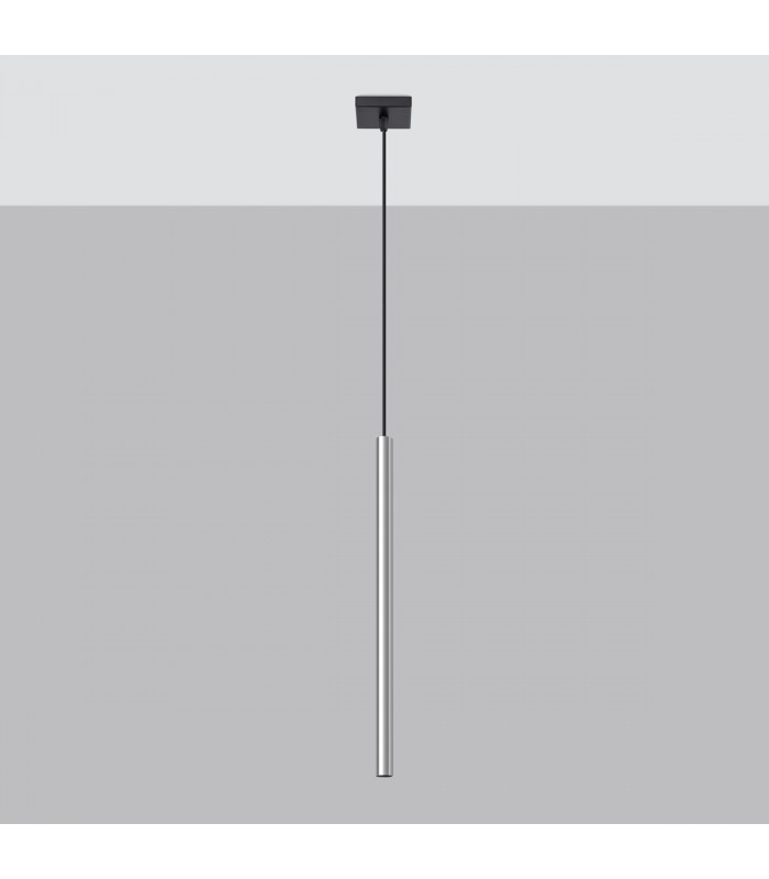 Pastelo Modern Slim Pendant Ceiling Light Chrome 1x G9-2