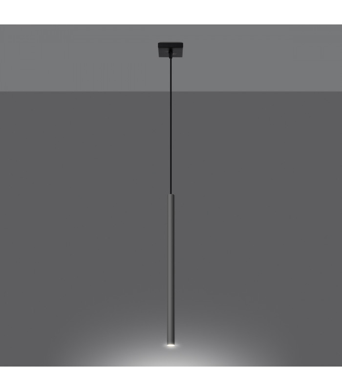 Pastelo Modern Slim Pendant Ceiling Light Chrome 1x G9-3