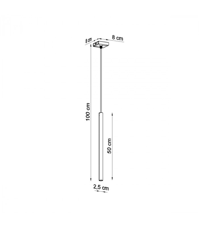 Pastelo Modern Slim Pendant Ceiling Light Chrome 1x G9-5