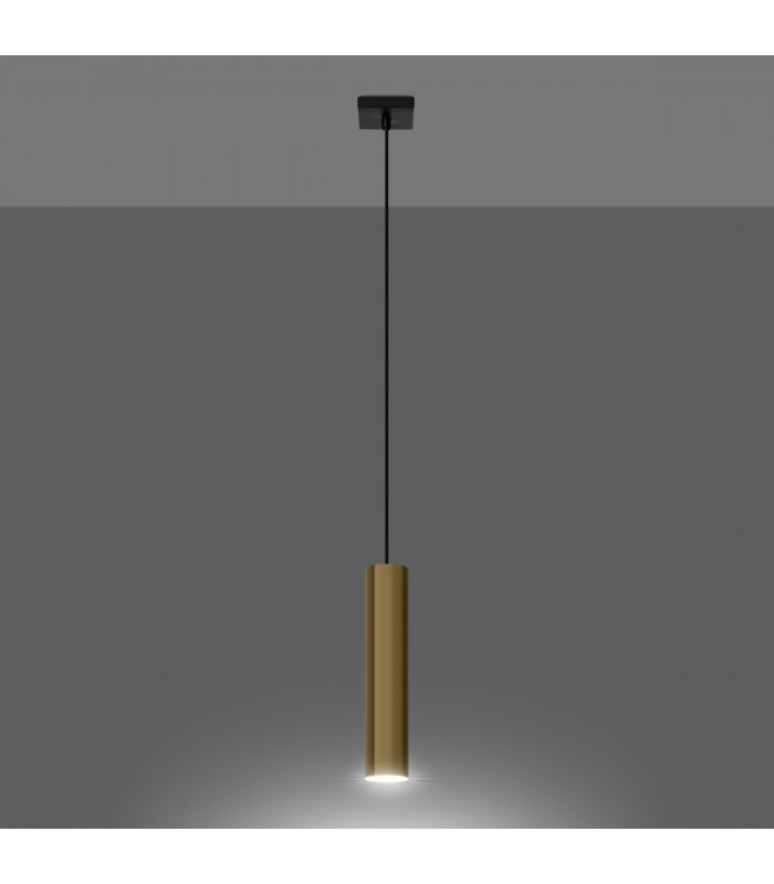 Lagos Modern Slim Pendant Ceiling Light Polished Gold 1x GU10-3