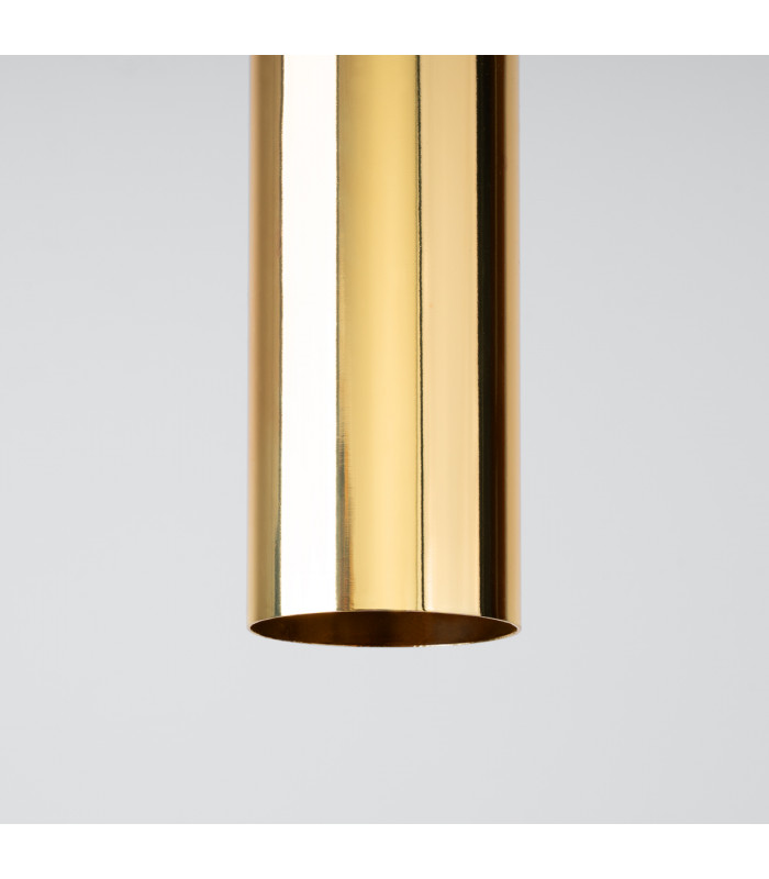 Lagos Modern Slim Pendant Ceiling Light Polished Gold 1x GU10-4