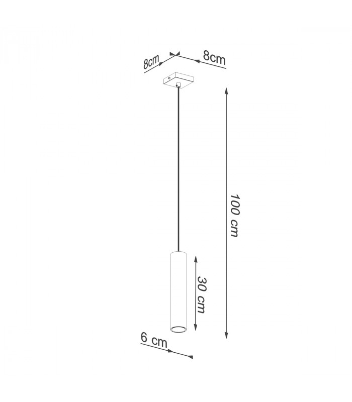 Lagos Modern Slim Pendant Ceiling Light Polished Gold 1x GU10-5