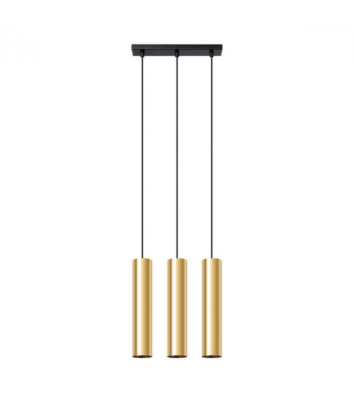 Lagos Modern Bar Pendant Ceiling Light Polished Gold 3x GU10-1