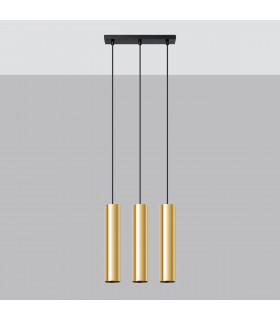 Lagos Modern Bar Pendant Ceiling Light Polished Gold 3x GU10-2