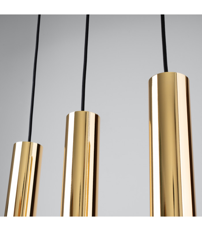 Lagos Modern Bar Pendant Ceiling Light Polished Gold 3x GU10-4