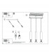 Lagos Modern Bar Pendant Ceiling Light Polished Gold 3x GU10-6