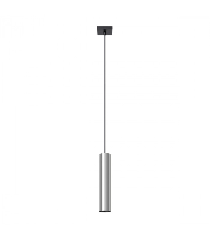 Lagos Modern Slim Pendant Ceiling Light Chrome 1x GU10-1