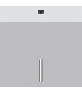 Lagos Modern Slim Pendant Ceiling Light Chrome 1x GU10-2