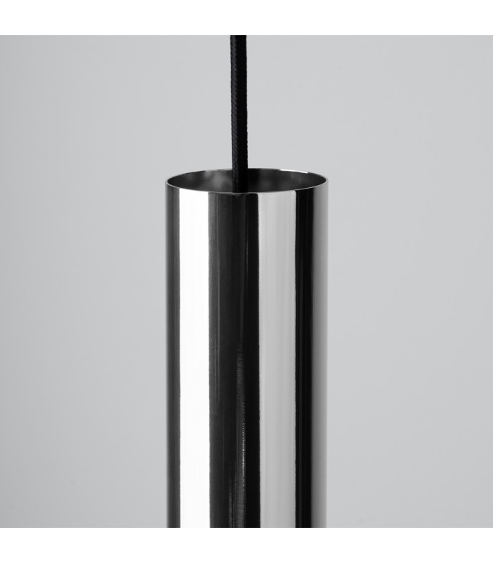 Lagos Modern Slim Pendant Ceiling Light Chrome 1x GU10-4