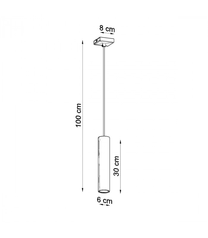 Lagos Modern Slim Pendant Ceiling Light Chrome 1x GU10-5