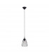Leyo Industrial Wire Frame Pendant Ceiling Light Black 1x E27-1
