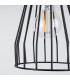 Leyo Industrial Wire Frame Pendant Ceiling Light Black 1x E27-4