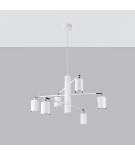 Lemmi Modern Multi Arm Pendant Ceiling Light White 6x GU10-2