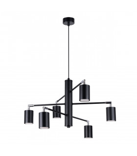 Lemmi Modern Multi Arm Pendant Ceiling Light Black 6x GU10-1