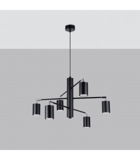 Lemmi Modern Multi Arm Pendant Ceiling Light Black 6x GU10-2