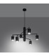 Lemmi Modern Multi Arm Pendant Ceiling Light Black 6x GU10-3