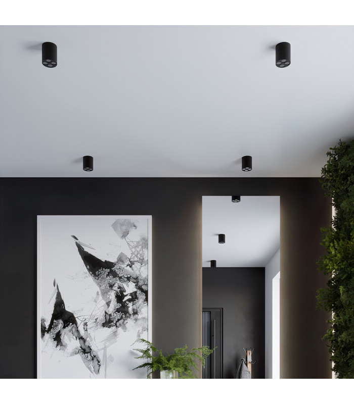 Zoe Round Minimalistic Surface Mounted Downlight Black-8