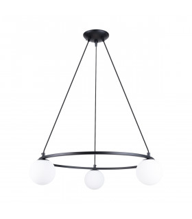 Yoli Modern Globe Pendant Ceiling Light Black 3x G9-1