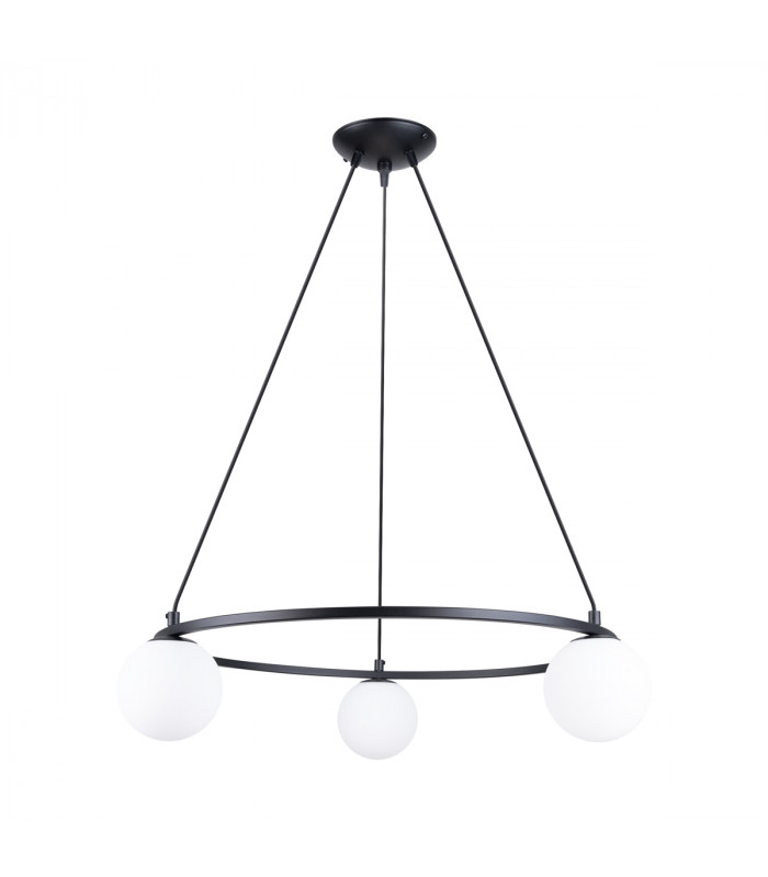 Yoli Modern Globe Pendant Ceiling Light Black 3x G9-1