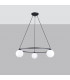 Yoli Modern Globe Pendant Ceiling Light Black 3x G9-2