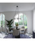 Yoli Modern Globe Pendant Ceiling Light Black 3x G9-8